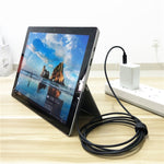 USB-C / Type-C 轉6針磁吸公頭筆記型電腦電源充電線，適用微軟 Surface Pro 7 / 6 / 5，線長：約1.5米，適用微軟 Surface Pro 7 / 6 / 5