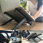 NEXSTAND 筆電高度延伸支架，折疊便攜電腦散熱支架，尺寸：27x3.9x3.6cm