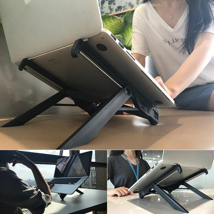 NEXSTAND 筆電高度延伸支架，折疊便攜電腦散熱支架，尺寸：27x3.9x3.6cm
