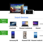 V126 USB-C / Type-C 公頭轉 PD + HDMI + VGA + 音頻 + USB 3.0 母頭五合一轉換器，五合一