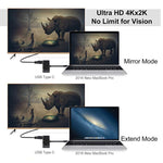 V126 USB-C / Type-C 公頭轉 PD + HDMI + VGA + 音頻 + USB 3.0 母頭五合一轉換器，五合一