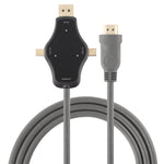 D65A 1.8米DisplayPort輸入&迷你DP輸入&USB-C / Type-C輸入轉HDMI 4K輸出視頻轉換線，D65A