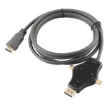 D65A 1.8米DisplayPort輸入&迷你DP輸入&USB-C / Type-C輸入轉HDMI 4K輸出視頻轉換線，D65A