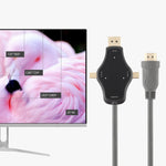 D65A 1.8米DisplayPort輸入&迷你DP輸入&USB-C / Type-C輸入轉HDMI 4K輸出視頻轉換線，D65A