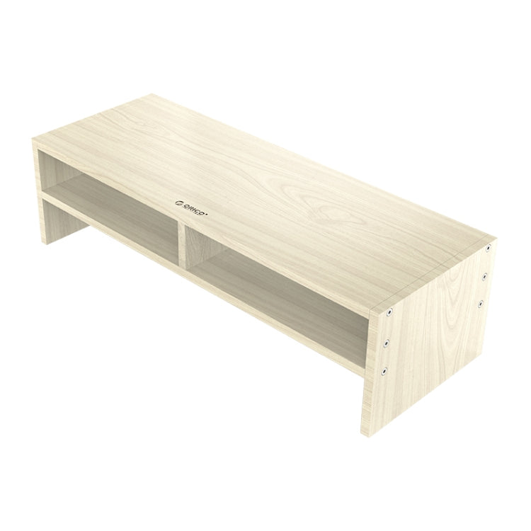 ORICO MSR-04-WD-BP 兩層帶隔板木紋電腦螢幕支架，尺寸：50 x 20 x 13.5 公分