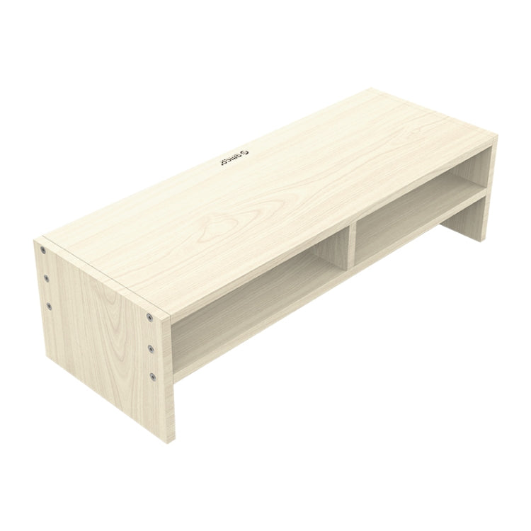 ORICO MSR-04-WD-BP 兩層帶隔板木紋電腦螢幕支架，尺寸：50 x 20 x 13.5 公分