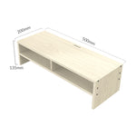 ORICO MSR-04-WD-BP 兩層帶隔板木紋電腦螢幕支架，尺寸：50 x 20 x 13.5 公分