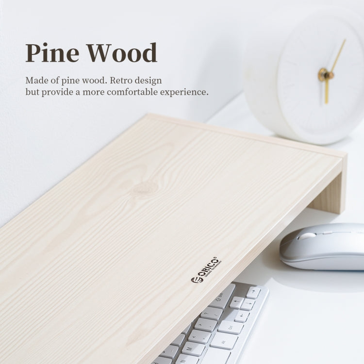 ORICO MSR-04-WD-BP 兩層帶隔板木紋電腦螢幕支架，尺寸：50 x 20 x 13.5 公分