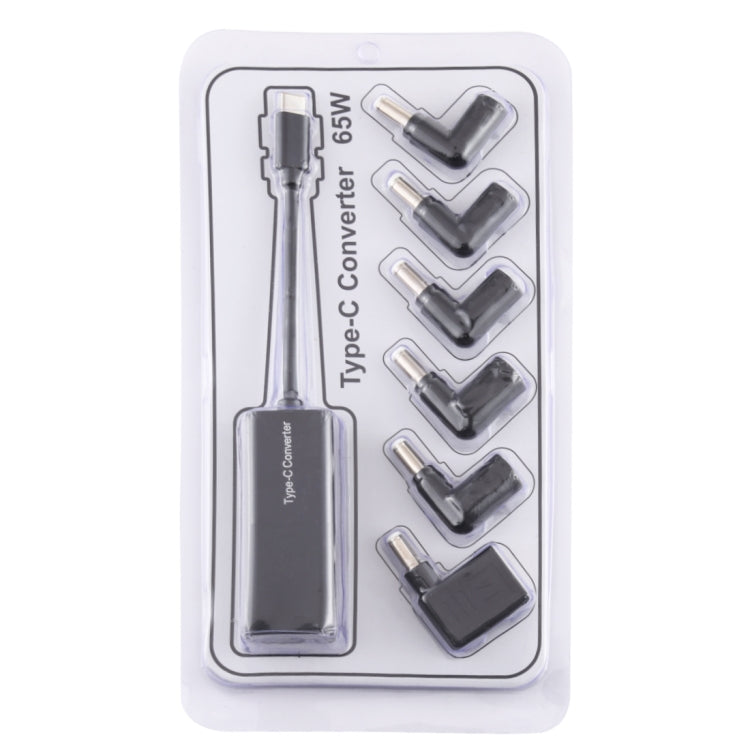 筆記型電腦電源轉接器 65W USB-C / Type-C 轉六合一電源轉接器