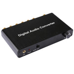 2聲道數位音訊解碼轉換器，帶光纖 Toslink SPDIF 同軸，適用家庭劇院 / PS4 / PS3 / XBOX360，支援音量控制、AC-3、DTS