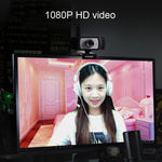 Aoni C33 美顏 FHD 1080P IPTV 網路攝影機，視訊會議教學直播電腦攝影機附麥克風，免驅動即插即用，C33