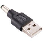 10 個 5.5 x 2.1mm 公頭轉 USB 2.0 公頭直流電源插頭連接器，5.5 x 2.1mm