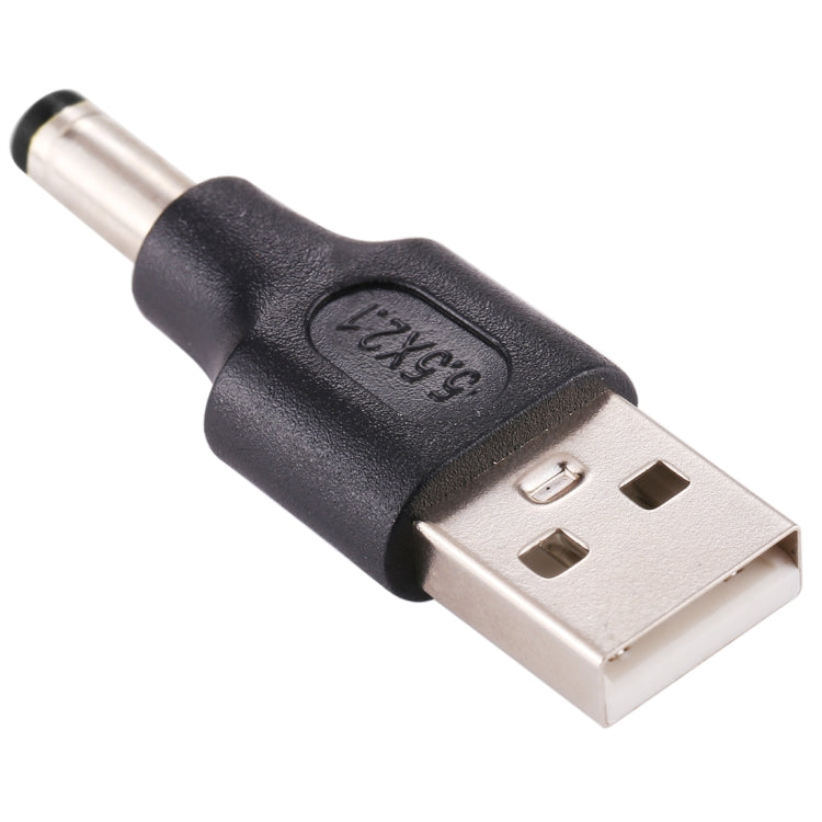 10 個 5.5 x 2.1mm 公頭轉 USB 2.0 公頭直流電源插頭連接器，5.5 x 2.1mm