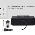 10 個 5.5 x 2.1mm 公頭轉 USB 2.0 公頭直流電源插頭連接器，5.5 x 2.1mm