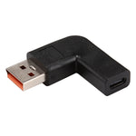 USB-C / Type-C 母頭轉 Yoga 3 公頭 90 度彎角電源轉接頭，適用 Lenovo