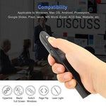 XM930 2.4GHz 無線雷射 PowerPoint 翻頁筆 多媒體無線簡報投影筆附 USB 接收器，支援低電量提醒，遙控距離：100m，100m 白色，100m 黑色