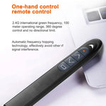 XM930 2.4GHz 無線雷射 PowerPoint 翻頁筆 多媒體無線簡報投影筆附 USB 接收器，支援低電量提醒，遙控距離：100m，100m 白色，100m 黑色