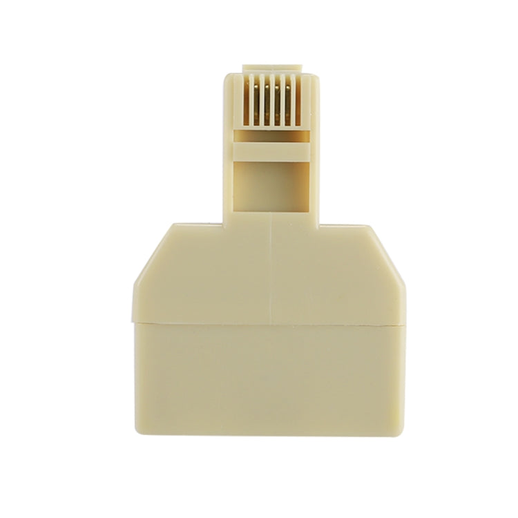 RJ11雙端口桌面電話延長線擴展連接器轉接頭，2個RJ11母頭轉RJ11公頭
