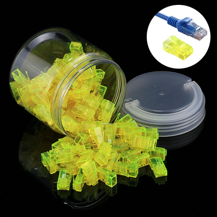 100個Anpwoo Amp01 RJ45連接器模組插頭，100個（黃色）、100個（藍色）、100個（橙色）