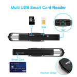 ROCKETEK CR310 USB 3.0 + TF卡 + SD卡 + SIM卡 + 智能卡多功能讀卡器，USB 3.0