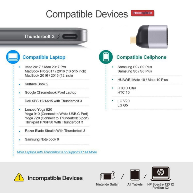 Type-C公頭轉VGA DB15P母頭轉接器