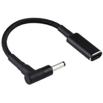 PD 100W 18.5-20V 4.0 x 1.35mm彎頭轉USB-C / Type-C轉接器尼龍編織線