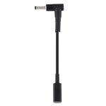 PD 100W 18.5-20V 4.0 x 1.35mm彎頭轉USB-C / Type-C轉接器尼龍編織線