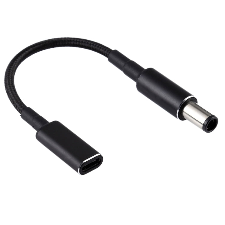 PD 100W 18.5-20V 7.4 x 0.6mm轉USB-C / Type-C轉接器尼龍編織線，適用HP，7.4 x 0.6mm