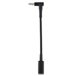 PD 100W 18.5-20V 4.5 x 0.6mm 彎頭轉 USB-C / Type-C 轉接頭 尼龍編織線，適用於 HP，4.5 x 0.6mm