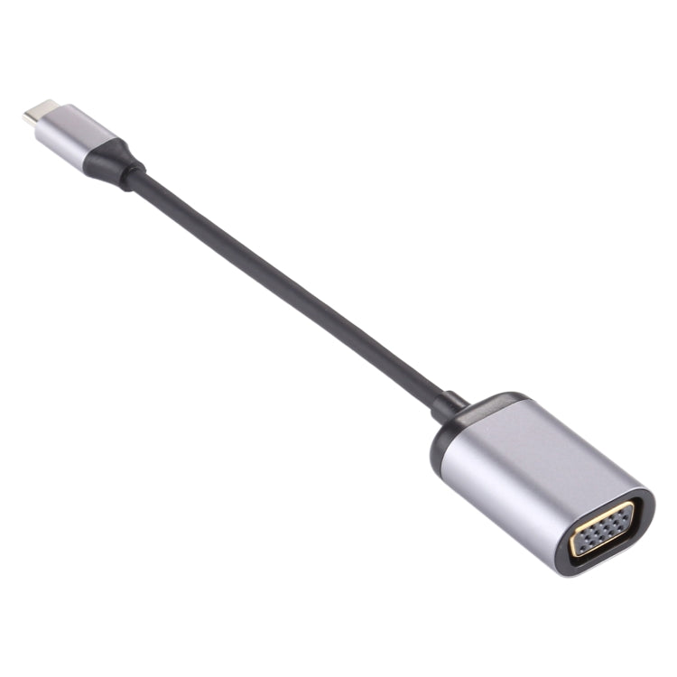 1080P VGA 母頭轉 Type-C / USB-C 公頭 連接轉接線，VGA 母頭轉 Type-C 公頭