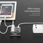 ORICO MH4U-100 USB 3.0 透明桌面集線器，附 100 公分 Micro USB 線，MH4U-100