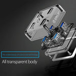 ORICO MH4U-100 USB 3.0 透明桌面集線器，附 100 公分 Micro USB 線，MH4U-100