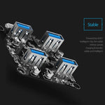 ORICO MH4U-100 USB 3.0 透明桌面集線器，附 100 公分 Micro USB 線，MH4U-100