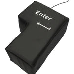 大 Enter 鍵 USB 電腦桌面枕 創意通風 Enter 鍵手枕（黑色）