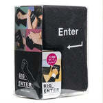大 Enter 鍵 USB 電腦桌面枕 創意通風 Enter 鍵手枕（黑色）