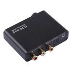 192KHz DAC 轉換器 HD HIFI 光纖轉 RCA+3.5mm 耳機 5.1 聲道數位音訊轉換器，附音量控制，192KHz DAC
