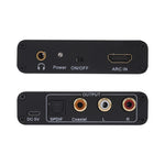 192KHz ARC 音訊擷取器 HDMI ARC 轉 SPDIF + 同軸 + 左右聲道轉換器 音訊回傳通道轉接器，192KHz ARC