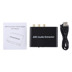192KHz ARC 音訊擷取器 HDMI ARC 轉 SPDIF + 同軸 + 左右聲道轉換器 音訊回傳通道轉接器，192KHz ARC