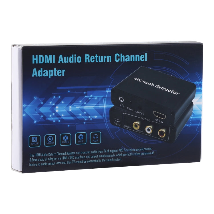 192KHz ARC 音訊擷取器 HDMI ARC 轉 SPDIF + 同軸 + 左右聲道轉換器 音訊回傳通道轉接器，192KHz ARC