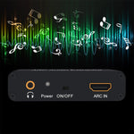 192KHz ARC 音訊擷取器 HDMI ARC 轉 SPDIF + 同軸 + 左右聲道轉換器 音訊回傳通道轉接器，192KHz ARC