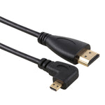 50厘米4K HDMI公轉Micro HDMI左角度公鍍金連接線，50厘米左角