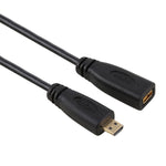 30cm 1080P 微型 HDMI 母轉公鍍金連接器轉接線