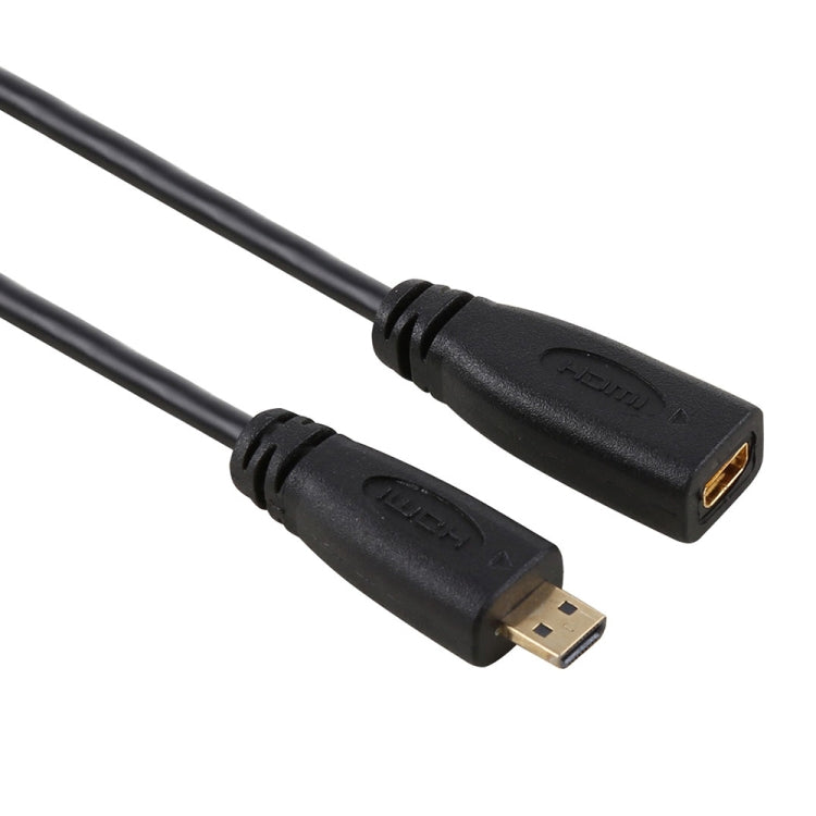 30cm 1080P 微型 HDMI 母轉公鍍金連接器轉接線