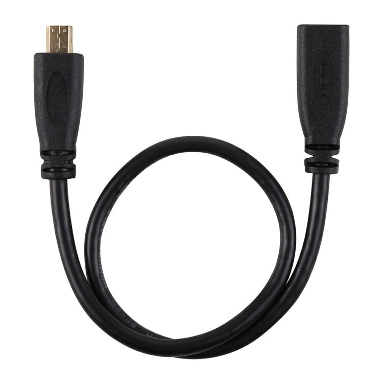 30cm 1080P 微型 HDMI 母轉公鍍金連接器轉接線