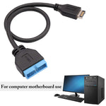 30cm USB 3.1 Type-E 轉 USB 3.0 主機板 19 針公擴展線