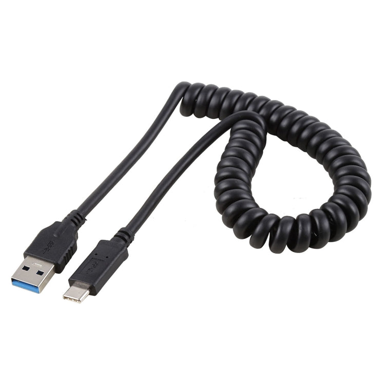 1.5m 高速 USB 3.0 公轉 USB-C / Type-C 公可伸縮彈簧延長線，USB 3.0 公轉 Type-C 公