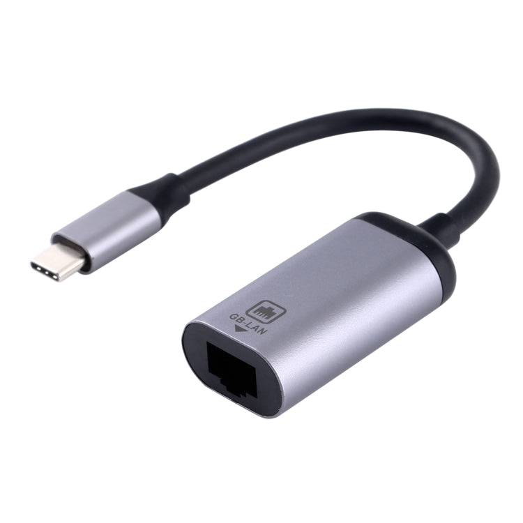 Type-C / USB-C 公轉千兆 RJ45 母轉接器，千兆 RJ45 母
