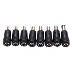 5.5x2.1mm 母轉多種公接口 8 合 1 電源轉接組，適用 HP / Sony / Acer / ASUS / DELL 筆記型電腦，8 合 1 電源轉接組