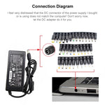 5.5x2.1mm 母轉多種公接口 8 合 1 電源轉接組，適用 HP / Sony / Acer / ASUS / DELL 筆記型電腦，8 合 1 電源轉接組