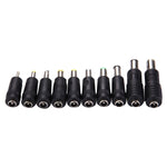 5.5x2.1mm 母轉多種公接口 10 合 1 電源轉接組，適用 IBM / HP / Sony / Toshiba / Lenovo / ASUS / Samsung / DELL 筆記型電腦，10 合 1